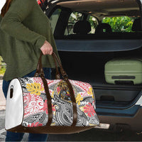Japanese Samurai Warrior Travel Bag Colorful Polynesian Tattoo Style - Polynesian Pride