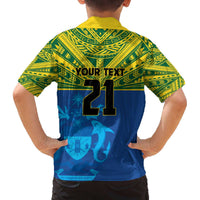 Solomon Islands Rugby Custom Family Matching Off The Shoulder Long Sleeve Dress and Hawaiian Shirt Simple Coat of arm Polynesian Pattern LT9 - Polynesian Pride