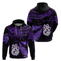 Custom New Zealand Hoodie Matariki NZ Manaia with Paua Shell Purple LT9 - Polynesian Pride