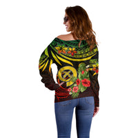 Custom Vanuatu Islands Off Shoulder Sweater Proud To Be A Ni-Van LT9 - Polynesian Pride