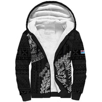 Fiji Rugby Sherpa Hoodie Kaiviti Fijian Tribal World Cup Black LT9 Unisex Black - Polynesian Pride