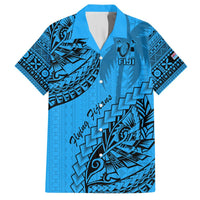 Custom Fiji Rugby Hawaiian Shirt Kaiviti Fijian Tribal World Cup Blue No1 LT9 Blue - Polynesian Pride