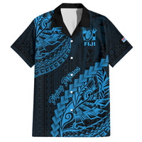 Custom Fiji Rugby Hawaiian Shirt Kaiviti Fijian Tribal World Cup Blue No2 LT9 Blue - Polynesian Pride