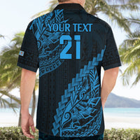 Custom Fiji Rugby Hawaiian Shirt Kaiviti Fijian Tribal World Cup Blue No2 LT9 - Polynesian Pride
