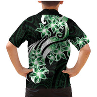 Plumeria Tribal Tattoo Family Matching Mermaid Dress and Hawaiian Shirt Green Polynesian Pattern LT9 - Polynesian Pride