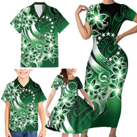 Cook Islands Tattoo Family Matching Short Sleeve Bodycon Dress and Hawaiian Shirt Plumeria Polynesian Pattern LT9 - Polynesian Pride
