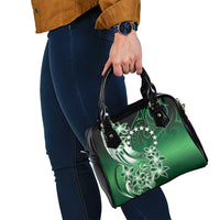 Cook Islands Tattoo Shoulder Handbag Plumeria Polynesian Pattern
