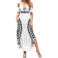 World Rugby Cook Islands Family Matching Summer Maxi Dress and Hawaiian Shirt Kukis Make History - Polynesian Pride