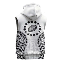 World Rugby Cook Islands Sleeveless Zip Hoodie Kukis Make History - Polynesian Pride