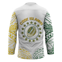 World Rugby Cook Islands Hockey Jersey White Polynesian Tribal Pattern - Polynesian Pride