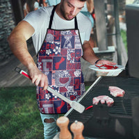 Guam Felis Pasgua Apron Pacific Patchwork Xmas Vibes - Polynesian Pride