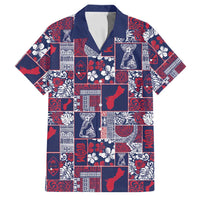 Guam Felis Pasgua Family Matching Off Shoulder Maxi Dress and Hawaiian Shirt Pacific Patchwork Xmas Vibes - Polynesian Pride