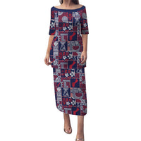 Guam Felis Pasgua Family Matching Puletasi and Hawaiian Shirt Pacific Patchwork Xmas Vibes - Polynesian Pride
