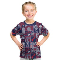 Guam Felis Pasgua Kid T Shirt Pacific Patchwork Xmas Vibes - Polynesian Pride