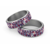 Manuia le Kerisimasi American Samoa Classic Ring Pacific Patchwork Xmas Vibes - Polynesian Pride