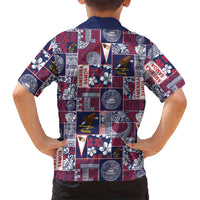 Manuia le Kerisimasi American Samoa Family Matching Short Sleeve Bodycon Dress and Hawaiian Shirt Pacific Patchwork Xmas Vibes LT9 - Polynesian Pride