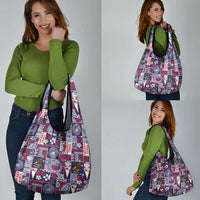 Manuia le Kerisimasi American Samoa Grocery Bag Pacific Patchwork Xmas Vibes - Polynesian Pride