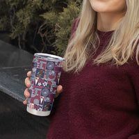 Manuia le Kerisimasi American Samoa Tumbler Cup Pacific Patchwork Xmas Vibes - Polynesian Pride