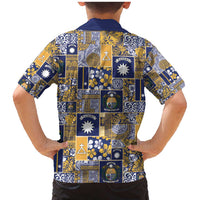 Ekamawir omo Nauru Family Matching Mermaid Dress and Hawaiian Shirt Pacific Patchwork Xmas Vibes - Polynesian Pride