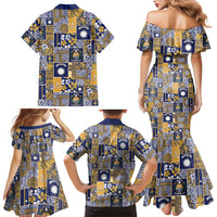 Ekamawir omo Nauru Family Matching Mermaid Dress and Hawaiian Shirt Pacific Patchwork Xmas Vibes - Polynesian Pride