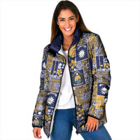 Ekamawir omo Nauru Padded Jacket Pacific Patchwork Xmas Vibes - Polynesian Pride