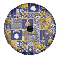 Ekamawir omo Nauru Spare Tire Cover Pacific Patchwork Xmas Vibes - Polynesian Pride