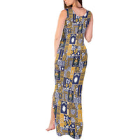 Ekamawir omo Nauru Tank Maxi Dress Pacific Patchwork Xmas Vibes - Polynesian Pride
