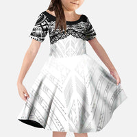New Zealand Koru Fern Custom Family Matching Off The Shoulder Long Sleeve Dress and Hawaiian Shirt Simple Taniko Motif