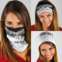 New Zealand Koru Fern Custom Neck Gaiter Simple Taniko Motif LT9 - Polynesian Pride