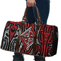 New Zealand Maori Taniko Travel Bag Red Kowhaiwhai Puhoro - Polynesian Pride