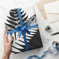New Zealand Silver Fern Wrapping Paper Maori Koru Mixed Taniko Pattern - Polynesian Pride