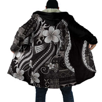 Samoa Siapo Tribal Pattern Cloak Black Polynesian Plumeria Tapa Motif