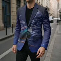 Tui Bird Matariki Galaxy Blazer Koru Silver Fern Aotearoa