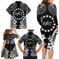 Cook Islands Ra o te Ui Ariki Est 1967 Family Matching Long Sleeve Bodycon Dress and Hawaiian Shirt LT9 - Polynesian Pride