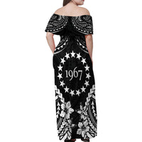Cook Islands Ra o te Ui Ariki Est 1967 Family Matching Off Shoulder Maxi Dress and Hawaiian Shirt LT9 - Polynesian Pride