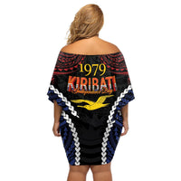 Kiribati 45th Anniversary Independence Day Off Shoulder Short Dress Since 1979 LT9 - Polynesian Pride