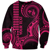 Custom King Kamehameha Day Hawaii Sweatshirt Paradise of the Pacific Tribal Kakau - Pink LT9 Unisex Pink - Polynesian Pride