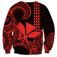 Custom King Kamehameha Day Hawaii Sweatshirt Paradise of the Pacific Tribal Kakau - Red LT9 - Polynesian Pride