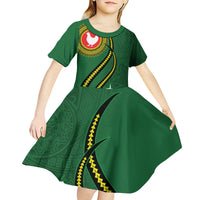 Manua Islands Polynesian Style Kid Short Sleeve Dress