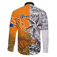 Personalised Fiji Australia Rugby Family Matching Puletasi Dress and Hawaiian Shirt World Cup 2023 Polynesia Tapa Mixed Indigenous Aboriginal LT9 - Polynesian Pride