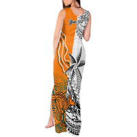 Personalised Fiji Australia Rugby Tank Maxi Dress World Cup 2023 Polynesia Tapa Mixed Indigenous Aboriginal LT9 - Polynesian Pride