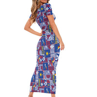 Filipino Maligayang Pasko Family Matching Short Sleeve Bodycon Dress and Hawaiian Shirt Pacific Patchwork Xmas Vibes LT9 - Polynesian Pride