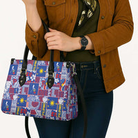Filipino Maligayang Pasko Leather Bag Pacific Patchwork Xmas Vibes - Polynesian Pride