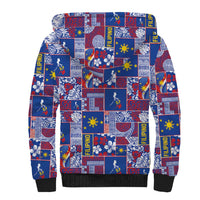 Filipino Maligayang Pasko Sherpa Hoodie Pacific Patchwork Xmas Vibes LT9 - Polynesian Pride