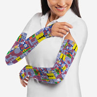 New Caledonia Joyeux Noel Arm Sleeves Pacific Patchwork Xmas Vibes - Polynesian Pride