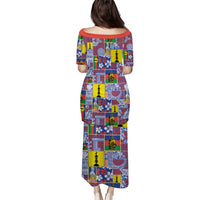 New Caledonia Joyeux Noel Puletasi Pacific Patchwork Xmas Vibes - Polynesian Pride