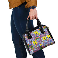 New Caledonia Joyeux Noel Shoulder Handbag Pacific Patchwork Xmas Vibes - Polynesian Pride