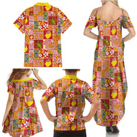 Niue Monuina e Kilisimasi Family Matching Summer Maxi Dress and Hawaiian Shirt Pacific Patchwork Xmas Vibes - Polynesian Pride