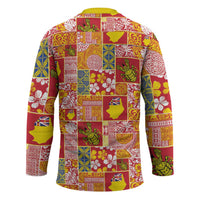 Niue Monuina e Kilisimasi Hockey Jersey Pacific Patchwork Xmas Vibes - Polynesian Pride