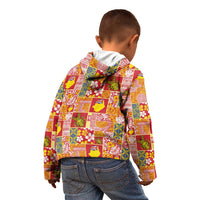Niue Monuina e Kilisimasi Kid Hoodie Pacific Patchwork Xmas Vibes - Polynesian Pride